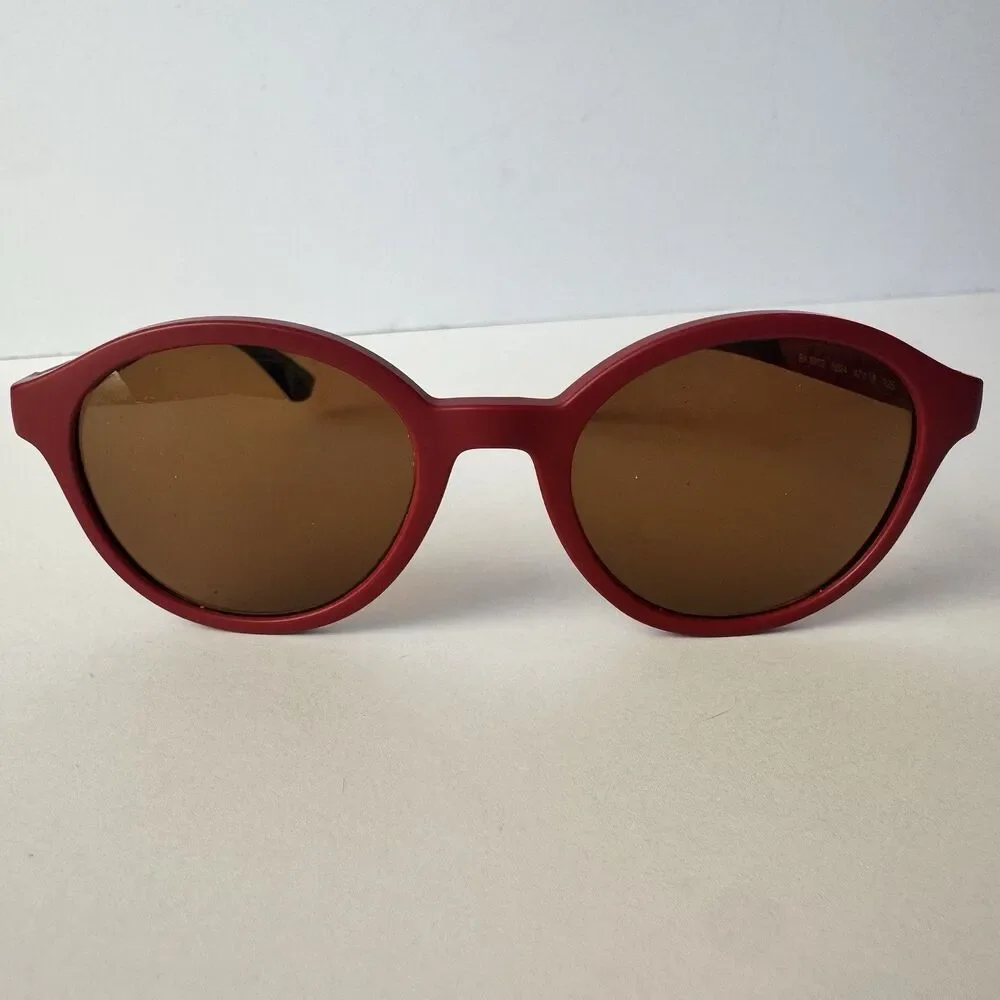 EMPORIO ARMANI Kids Sunglasses EA3202 Red Matte Round Frames Size 47 18 125